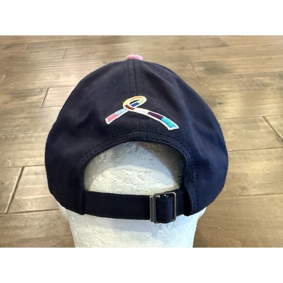 St Louis Cardinals Breast Cancer Awareness Womens Navy White Strapback Hat Cap - Picture 5 of 7